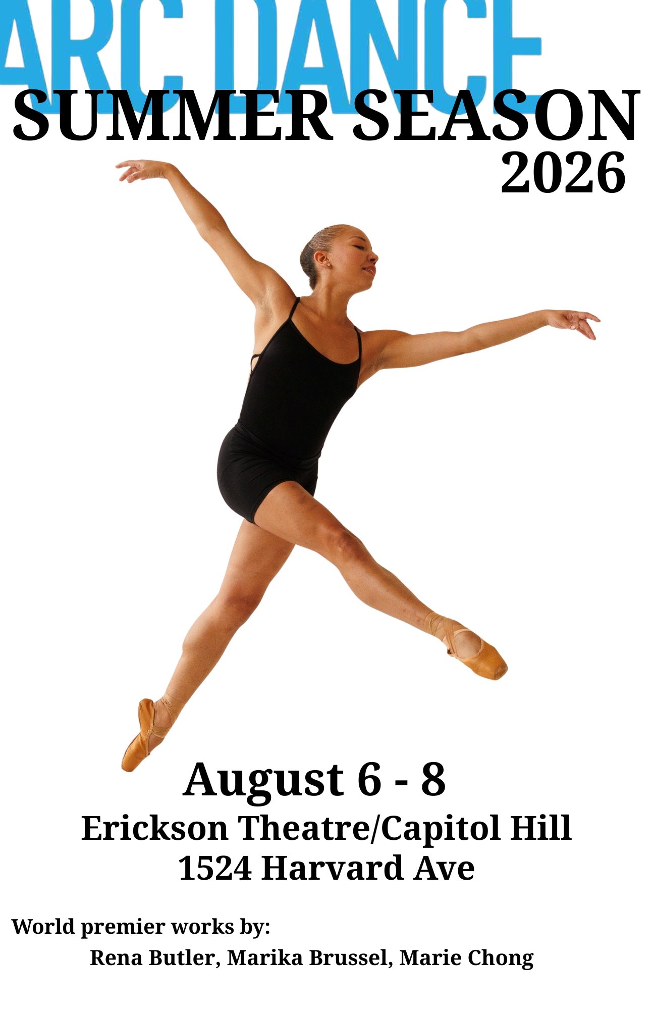 ARC Dance Summer Season 2026 performance poster